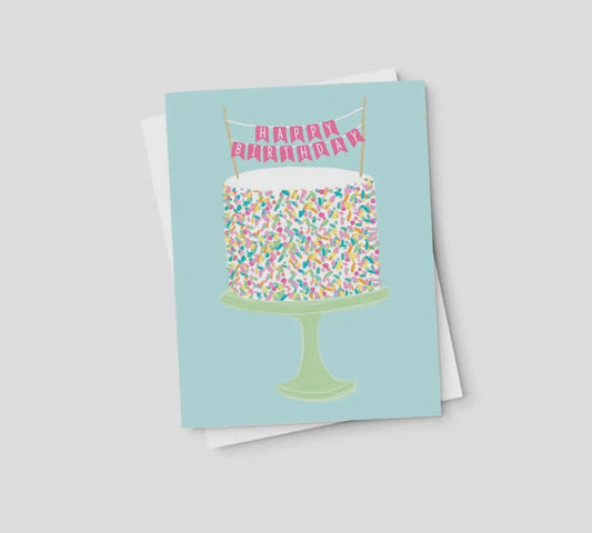 Happy Birthday Sprinkle Cake Card