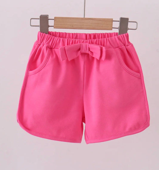 Hot Pink Bow Shorts