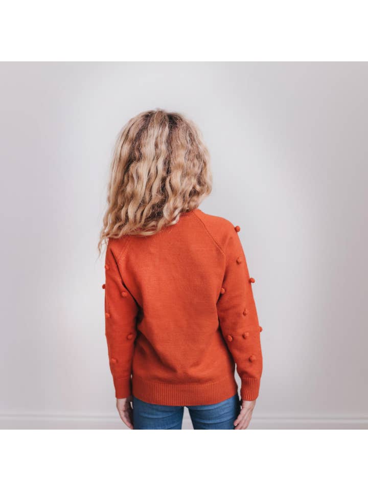 Rust Pom Sweater