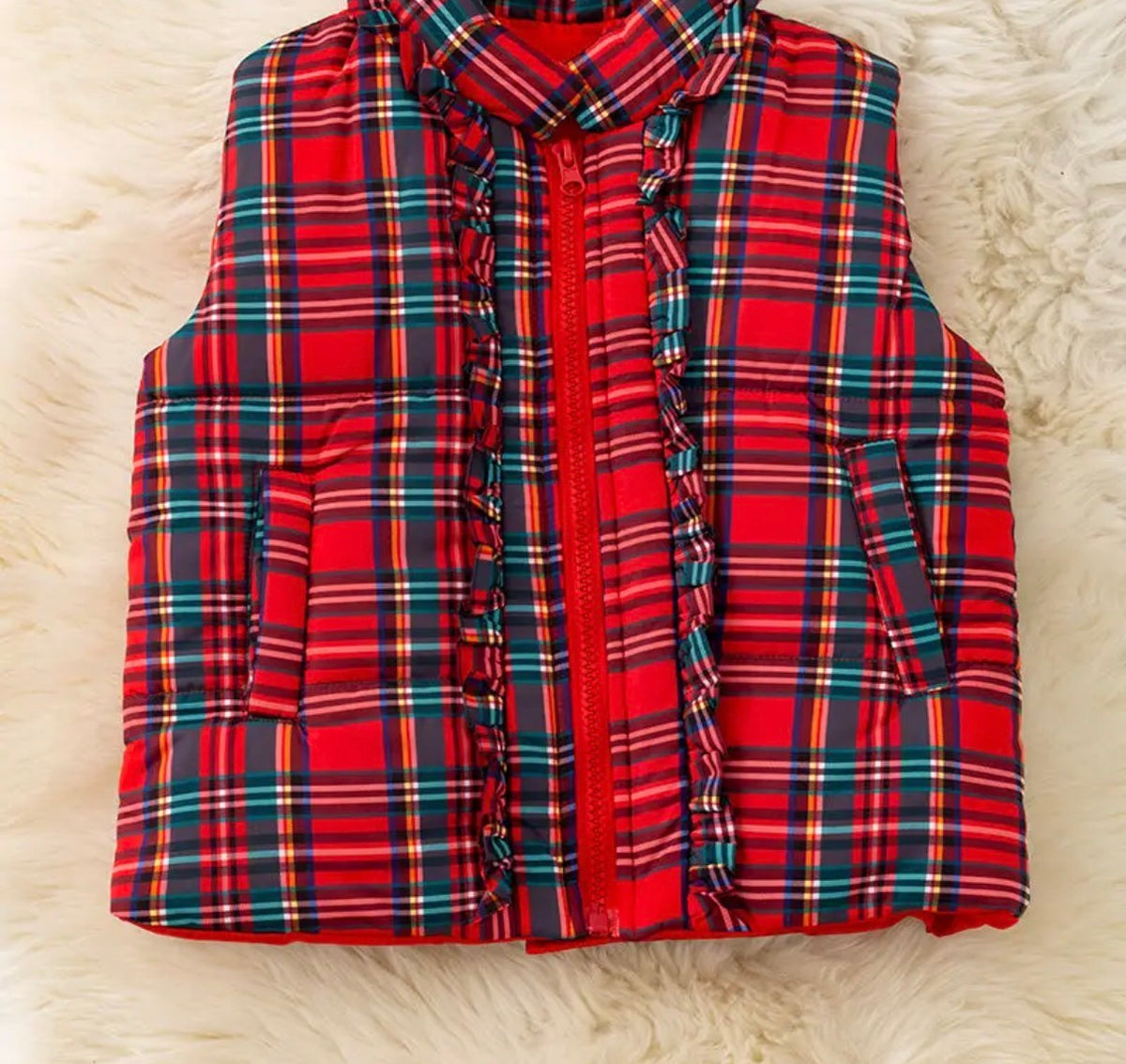 Christmas Plaid Vest