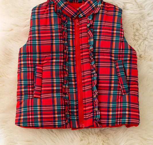 Christmas Plaid Vest