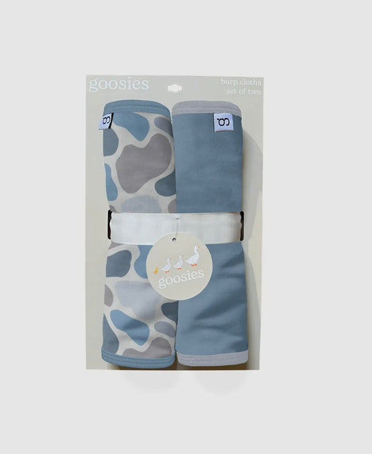 Blue Camo Burp Cloth Set