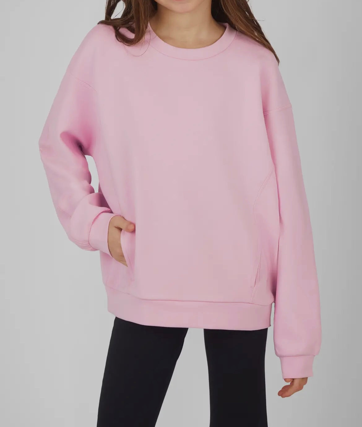 Soft Crewneck Everyday Sweatshirt- pink