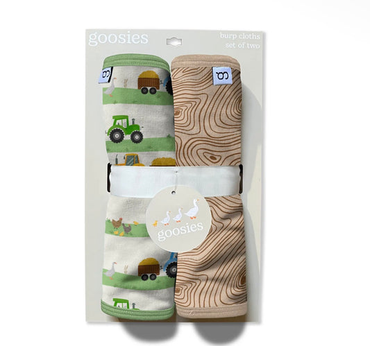 Farm Stripes Burp Cloth Set