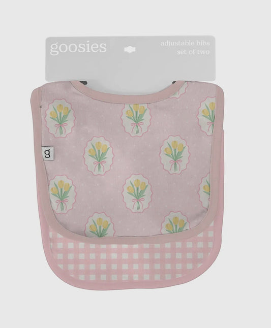 Fancy Tulips Bib Set