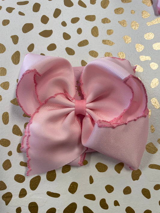 Pink on Pink Moon stitch Bow
