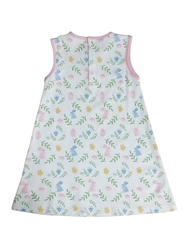 Easter Floral Pint A- Line Dress
