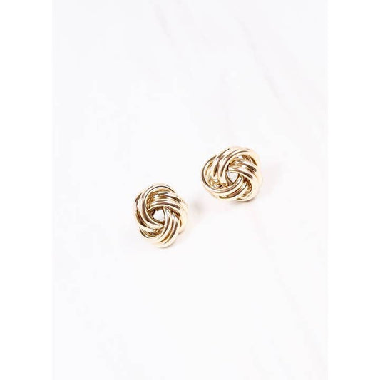 Mcrobbie Knot Earrings-Gold