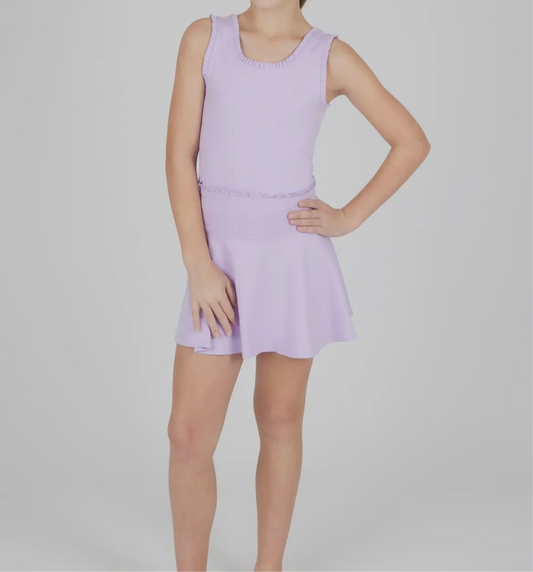 Lettuce Edge Skort and Tank Set - Lilac