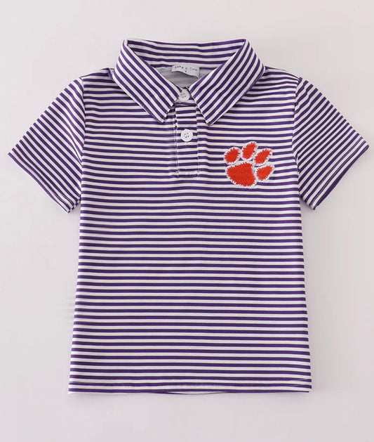 Striped Clemson Polo