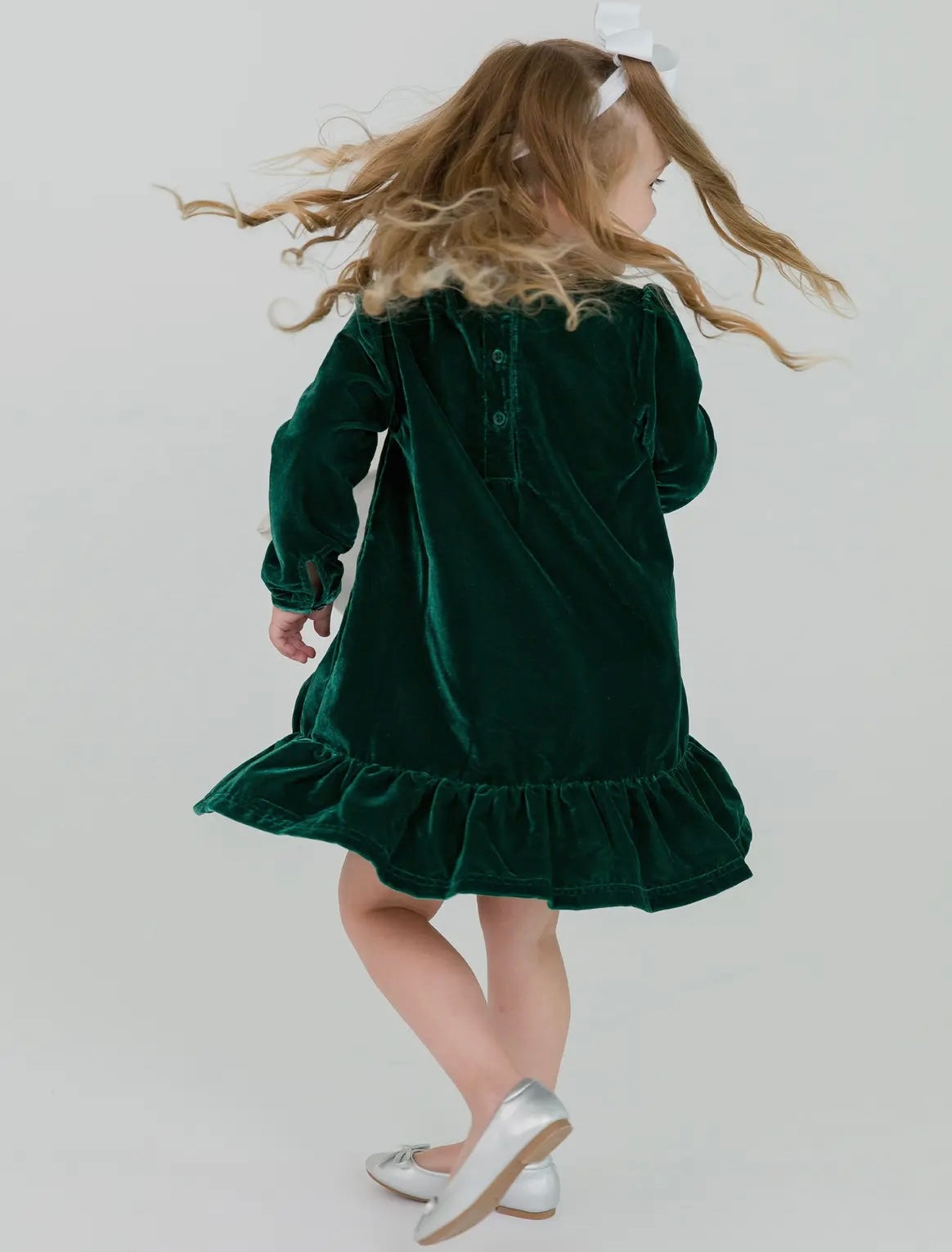 Hunter Green Velvet Dress