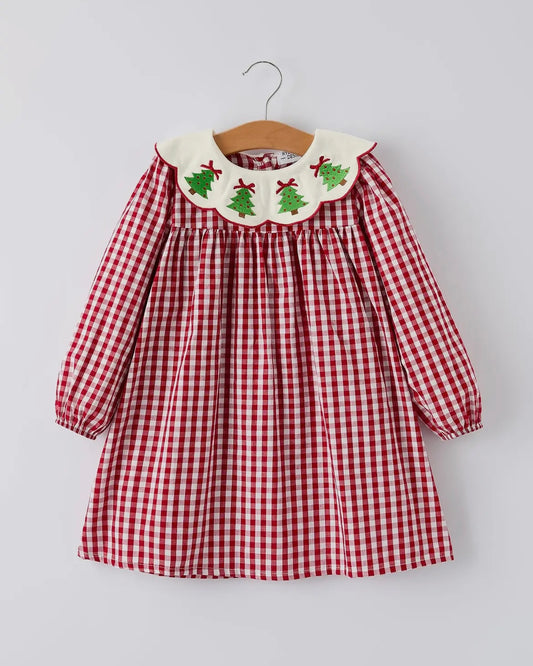 Red Gingham Christmas Tree Dress