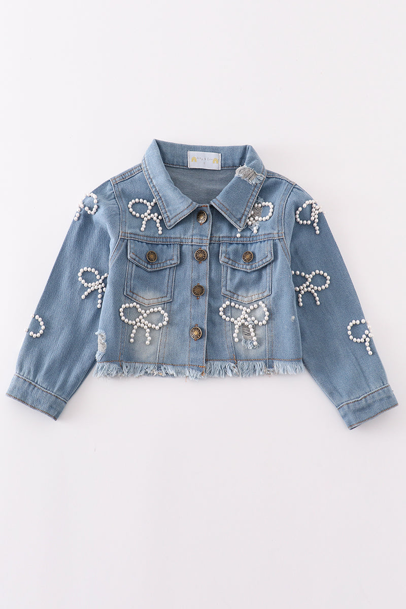 Blue pearl denim jacket