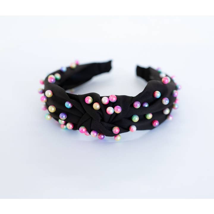 Black Rainbow Pearl Headband