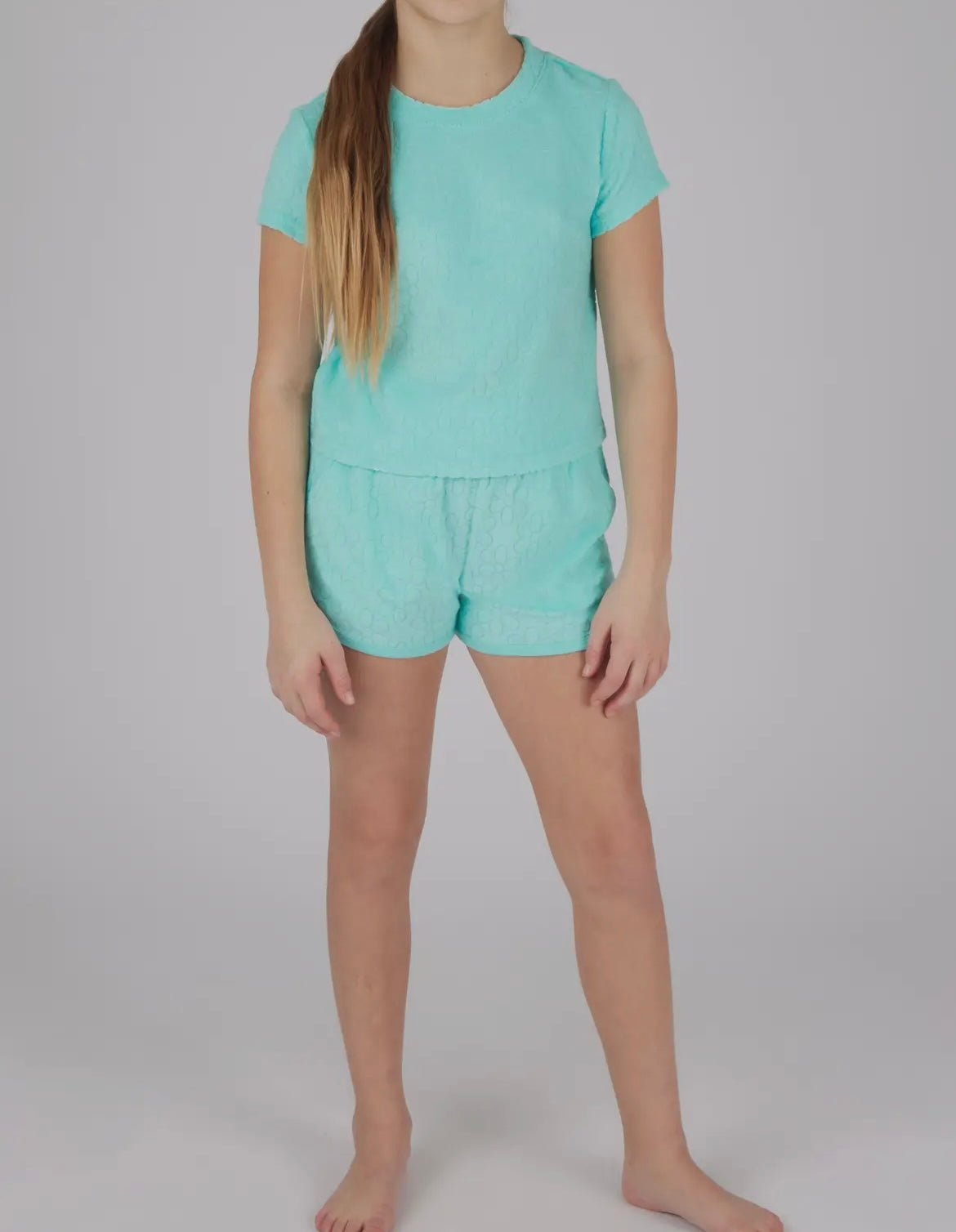 Girls Terry Shorts Set - Aruba