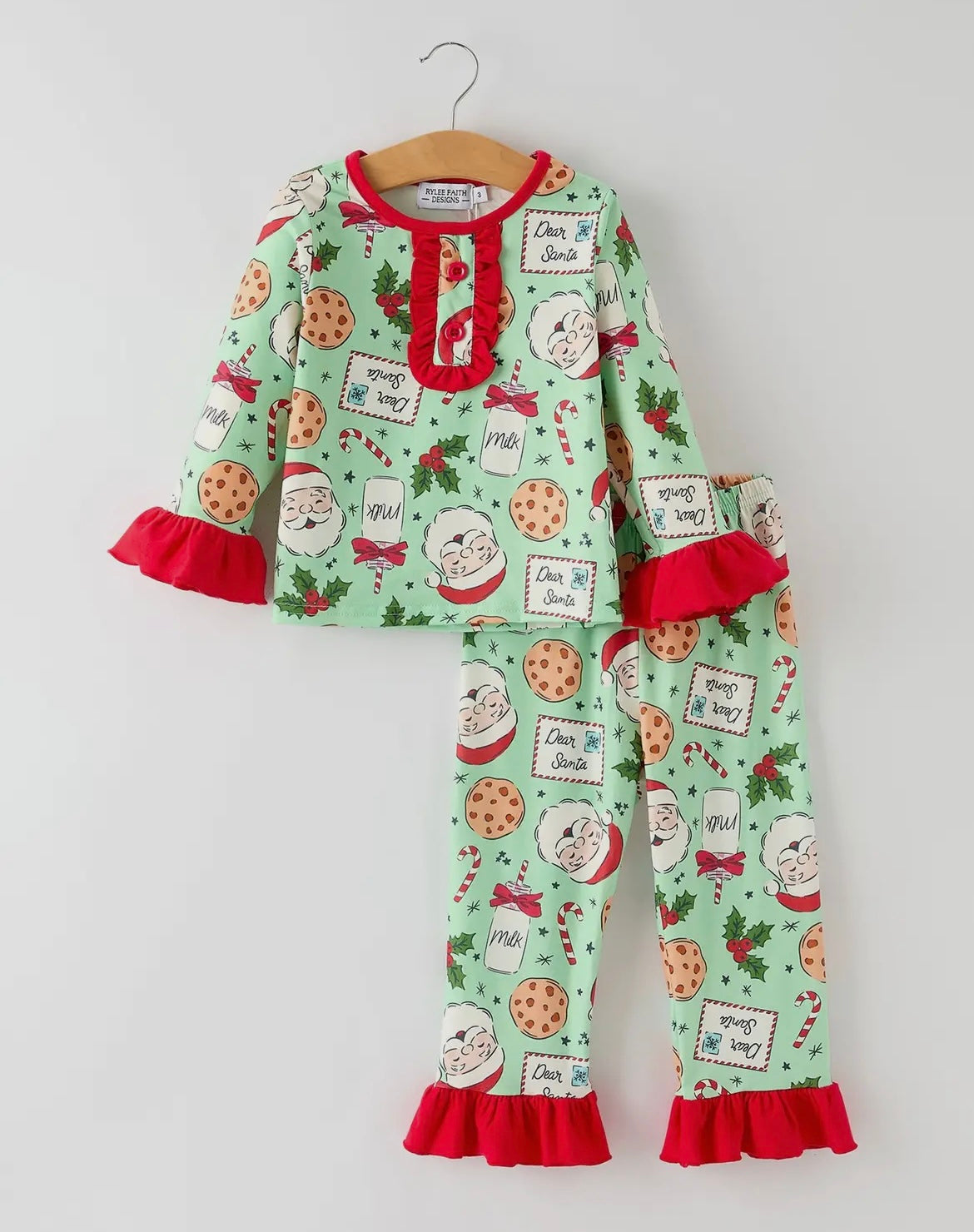 Santa milk and Cookies Pajamas
