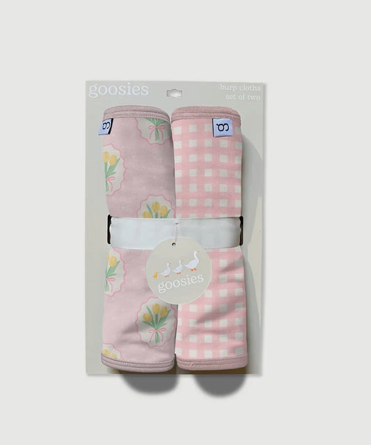Fancy Tulips Burp Cloth Set