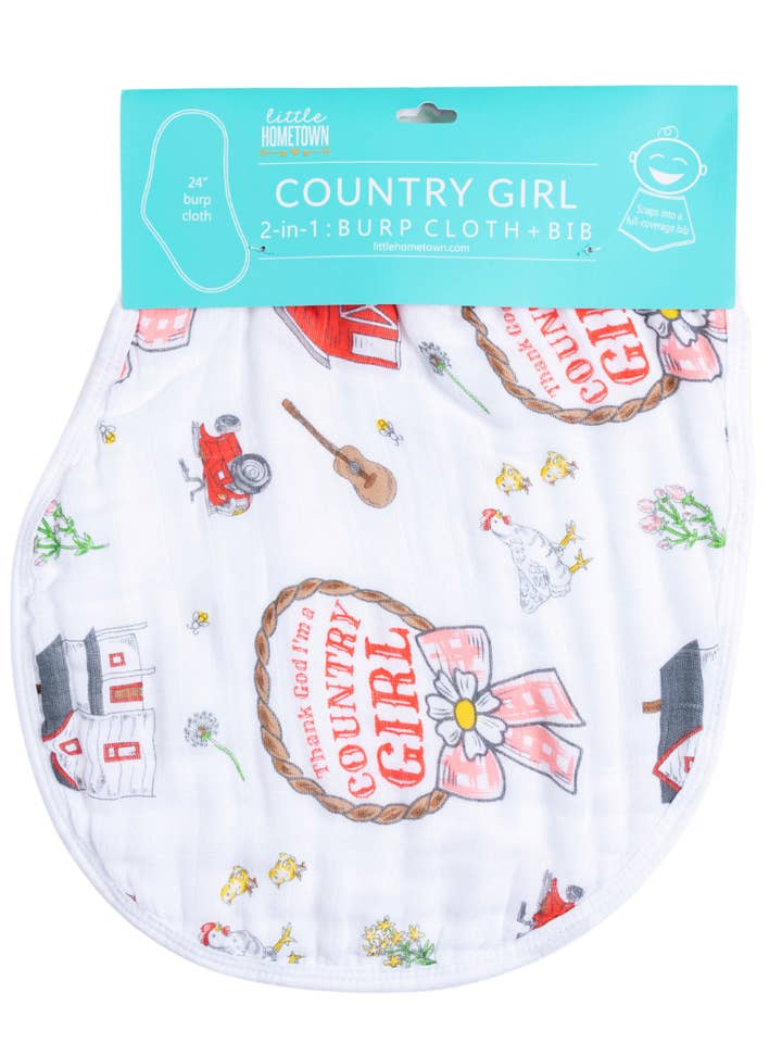 Country Girl Bib/Burp Cloth