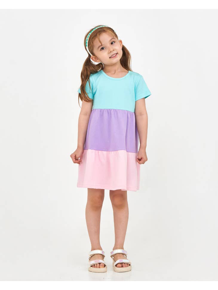 Color Block Tiered Dress