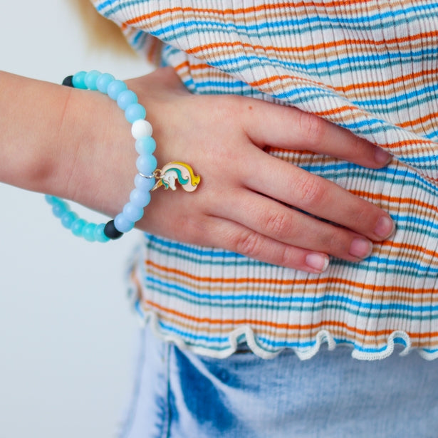 Blue Glow in the Dark Unicorn Bracelet