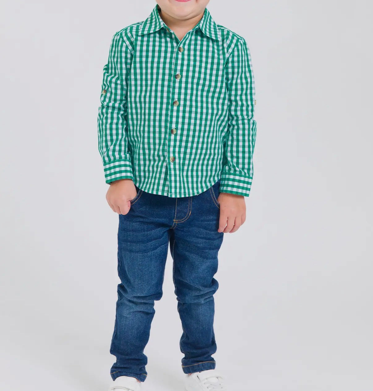 Green Plaid Button Down