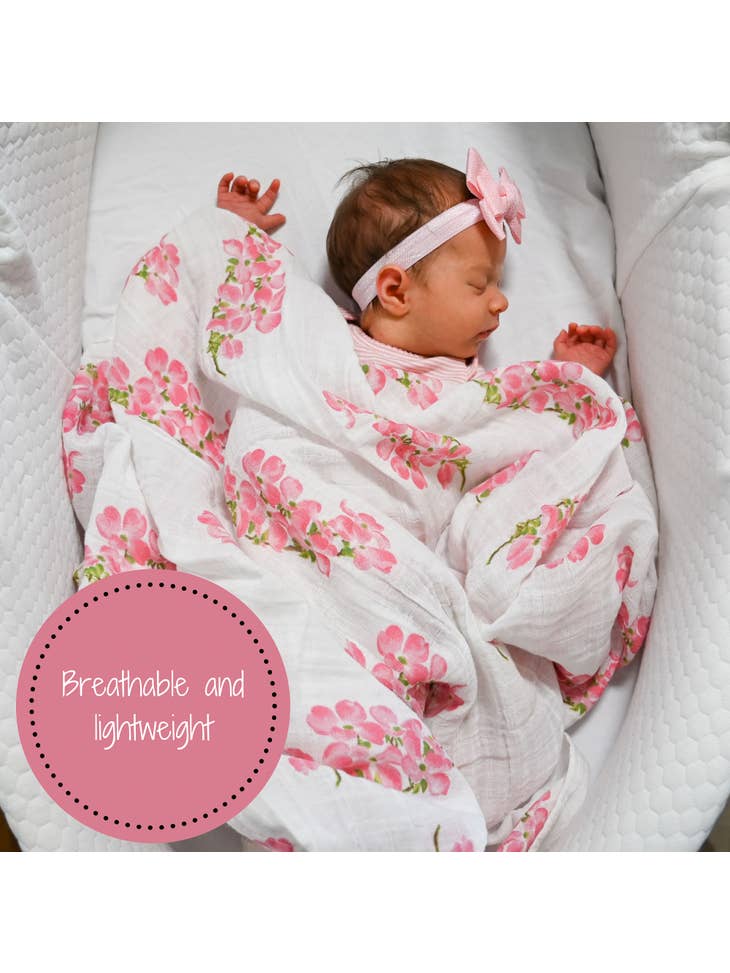 Dogwoods in Bloom Swaddle Blanket