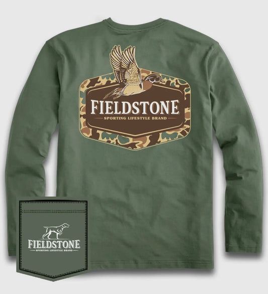 Camo Wood Duck LS Tee