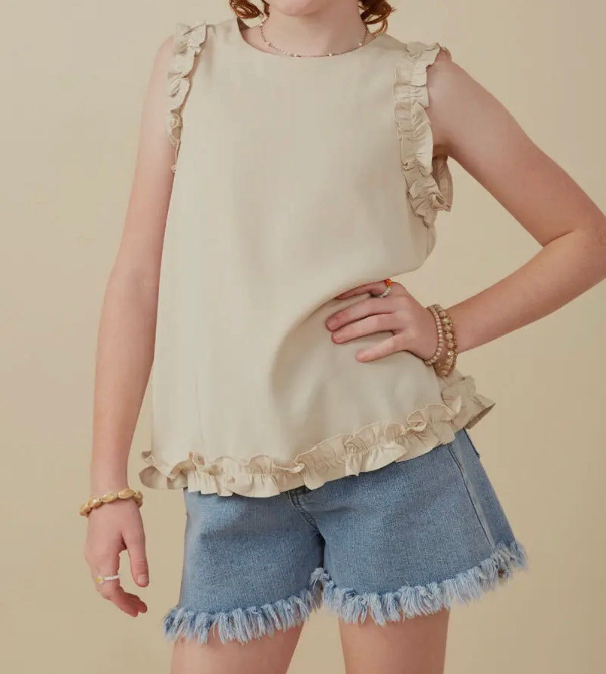 Ruffle Detail Tank