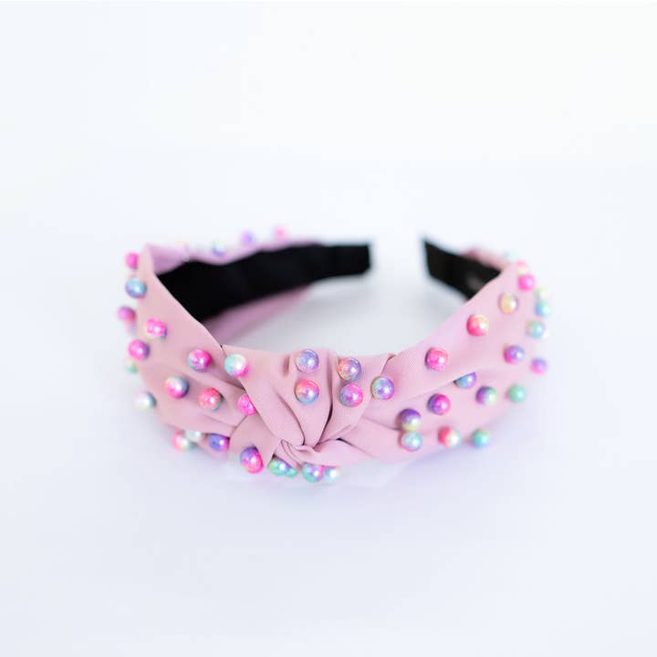 Pink Rainbow Pearl Headband