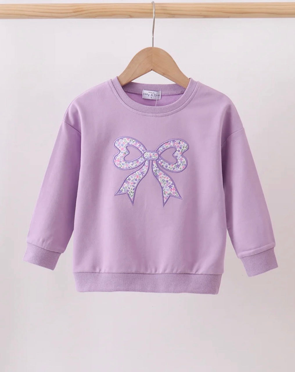 Purple Floral Bow Top