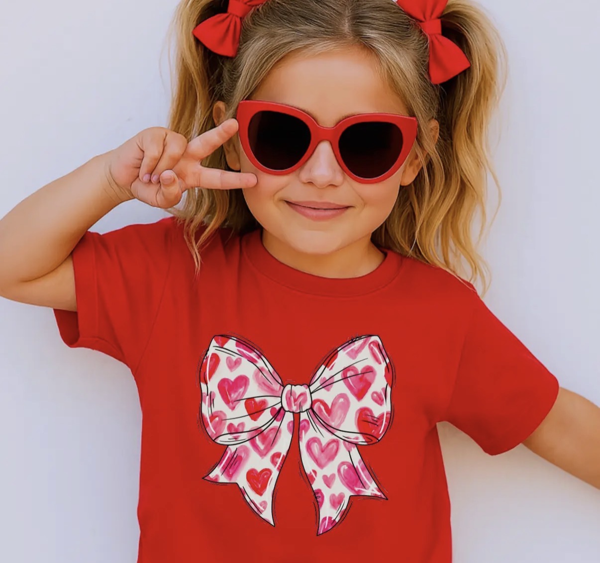 Youth Valentine Bow Tee