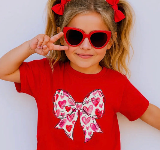 Youth Valentine Bow Tee