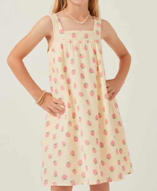Textured Strawberry Dress