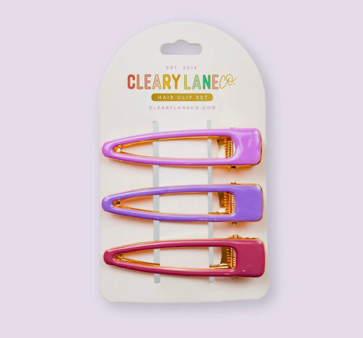 Hair Clip Set- Purple