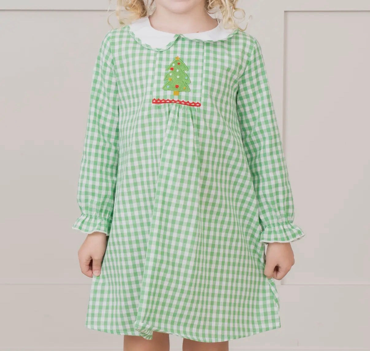 Evergreen Gingham Dress