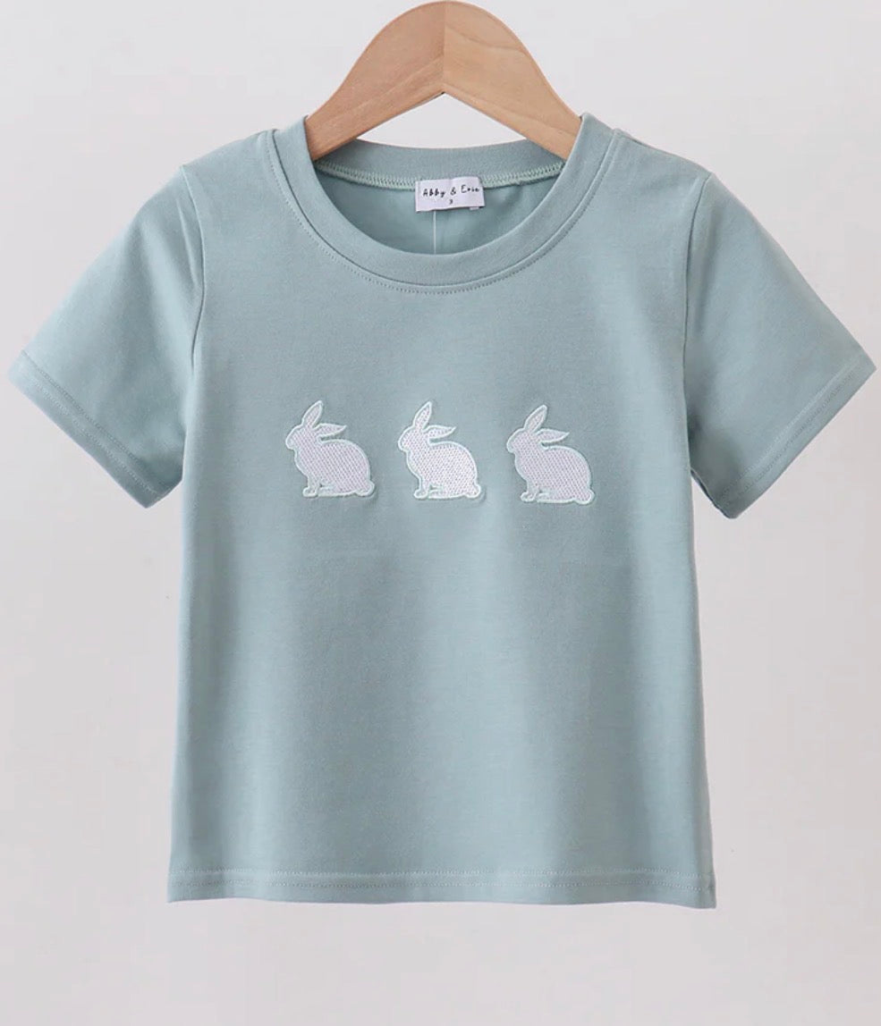 Blue Bunny Embroidered Shirt