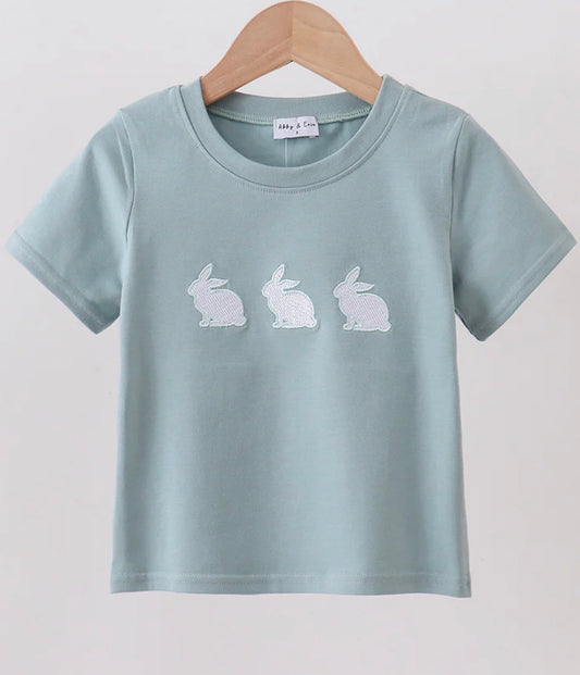 Blue Bunny Embroidered Shirt