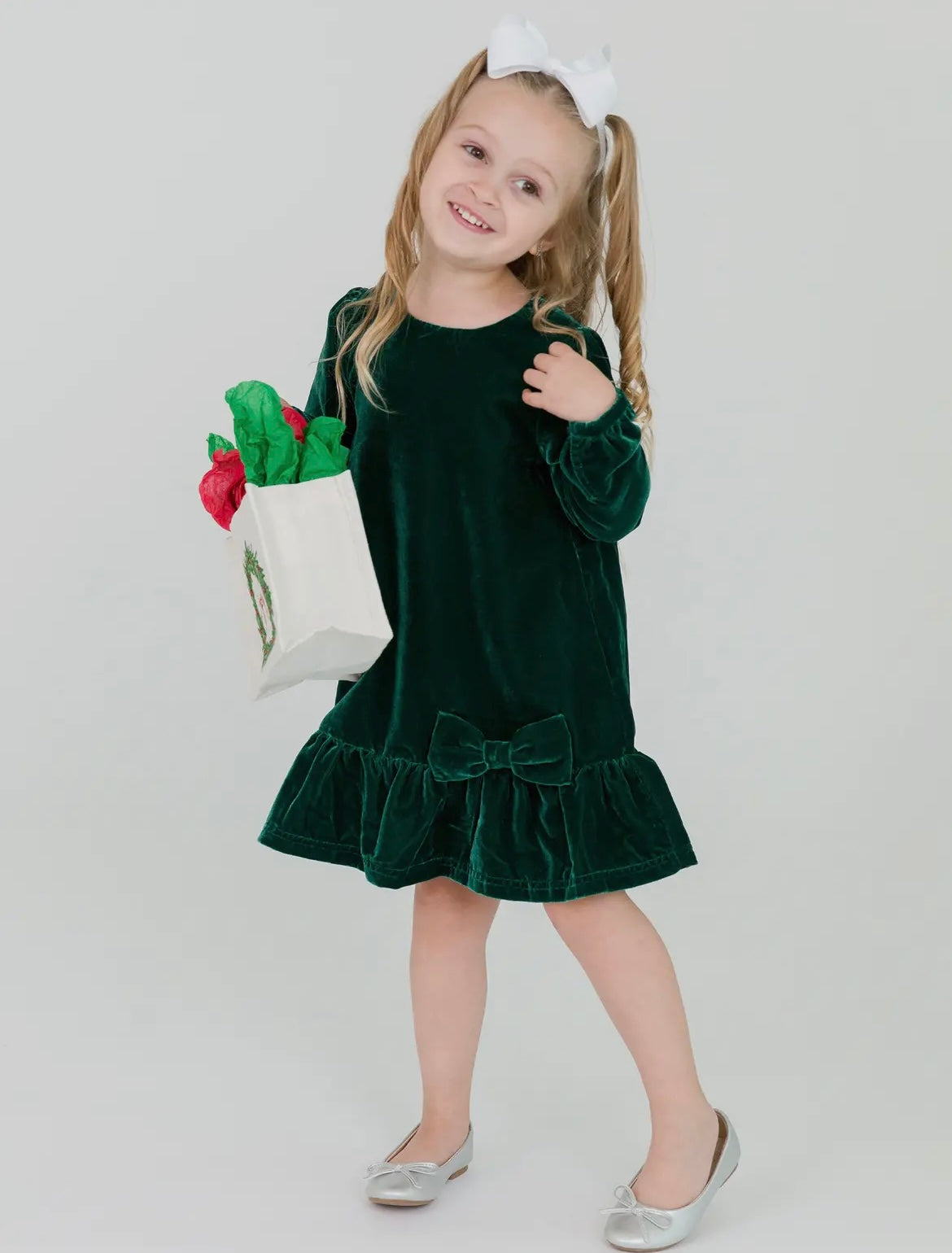 Hunter Green Velvet Dress