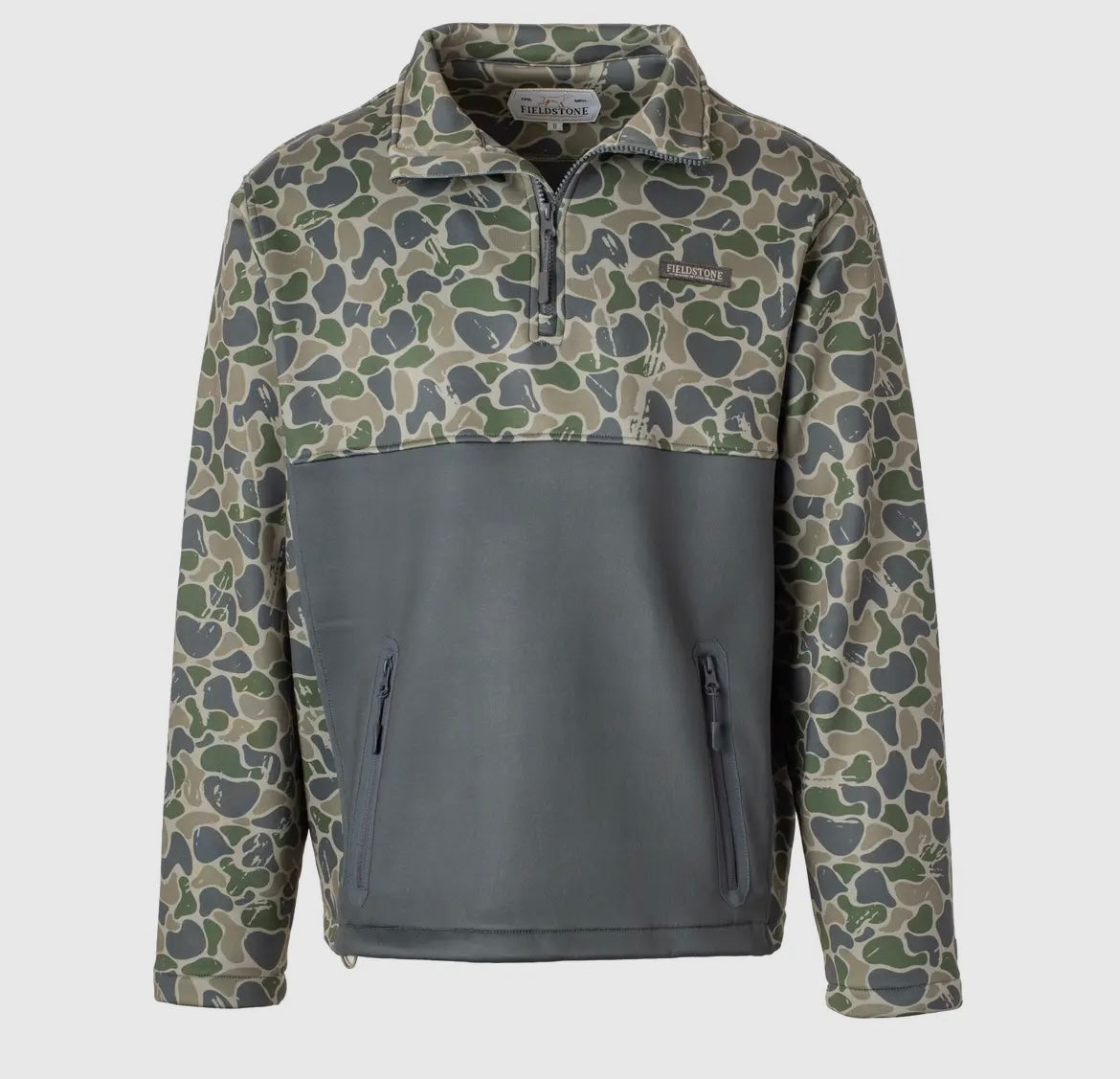 Backwoods Camo Quarter Zip- Kids