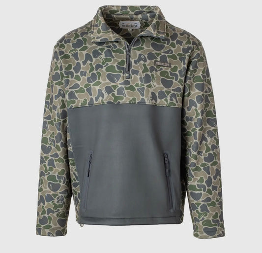 Backwoods Camo Quarter Zip- Kids