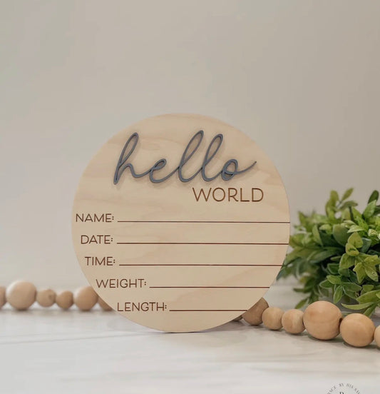 Hello World Announcement Marker - Slate Blue