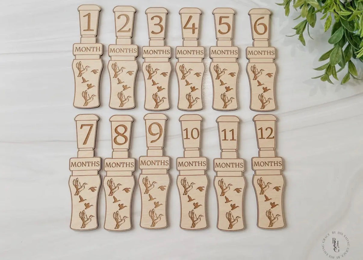Duck Calls Monthly Milestone Markers