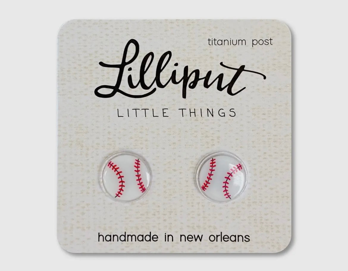 Baseball Stud Earrings