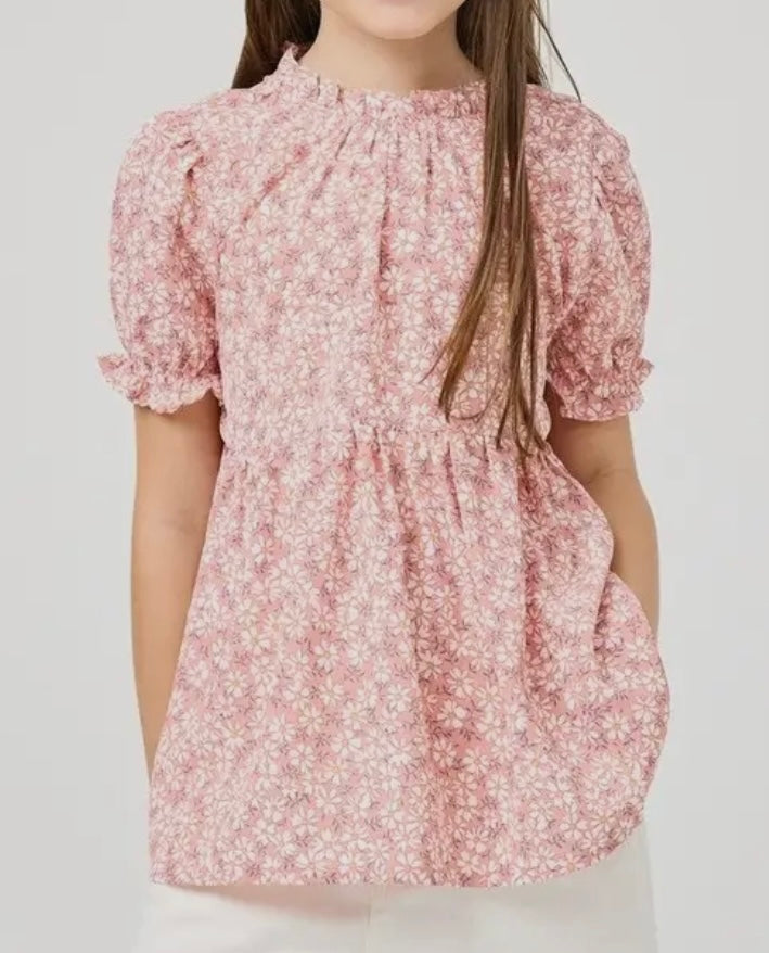 Floral Ruffled Babydoll Top