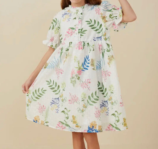 Botanical Textured Dress