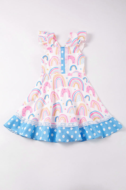 Rainbow Print Twirl Dress