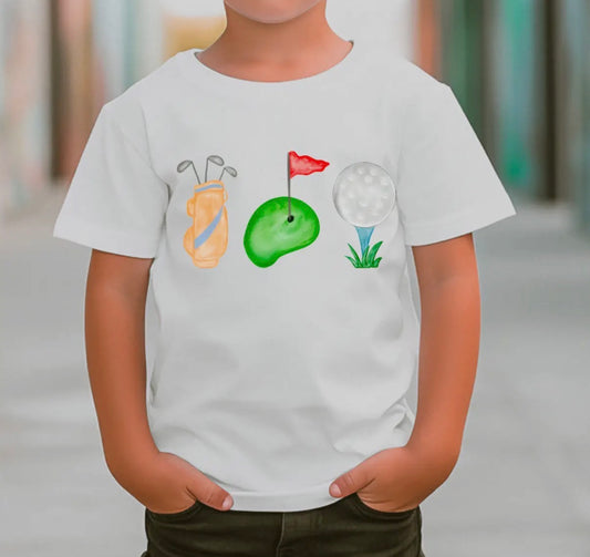 Boys Watercolor Golf Tee