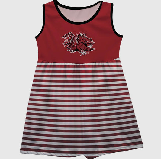 Garnet Striped Gamecock Tank Dress