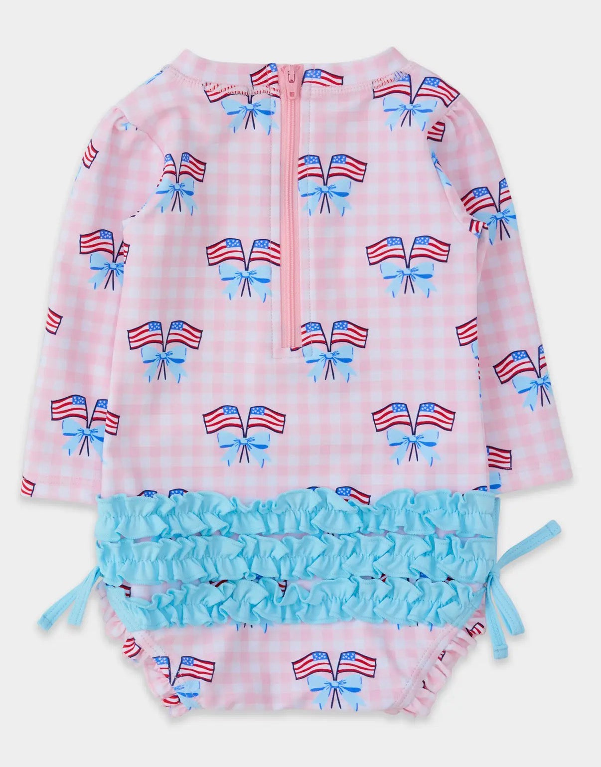 Patriotic Gingham L/S Swimsuit