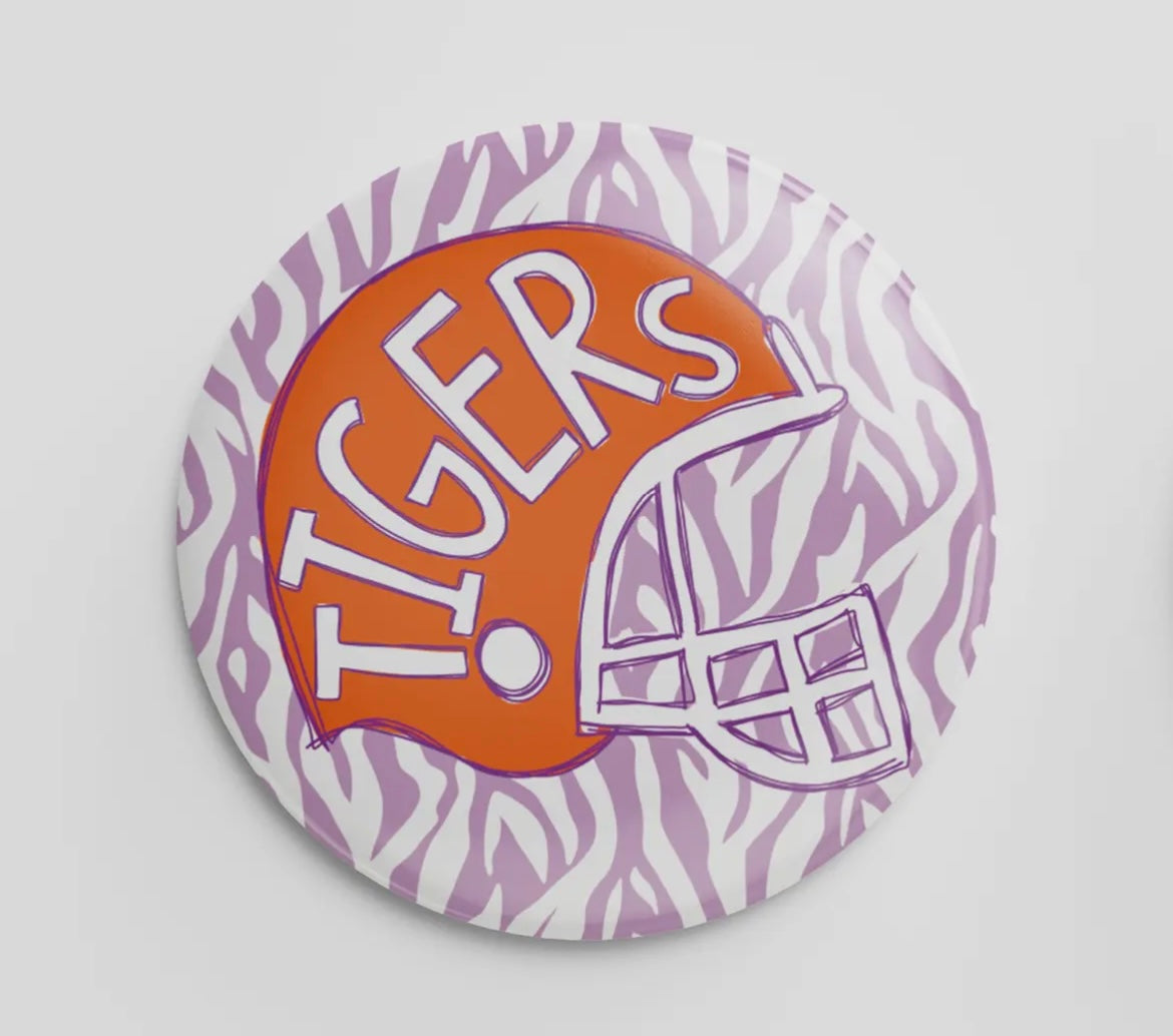 Tigers Helmet Button